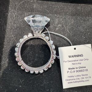 New set of 10 Silver Decorative rhinestone diamond Ring napkin holders